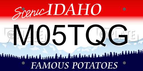 M05TQG Idaho License Plate