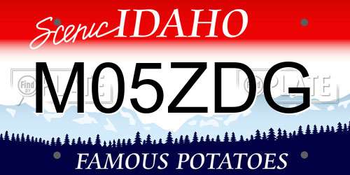 M05ZDG Idaho License Plate