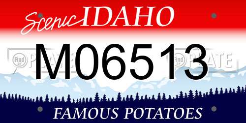 M06513 Idaho License Plate