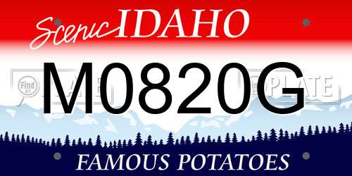 M0820G Idaho License Plate