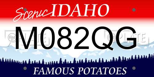 M082QG Idaho License Plate