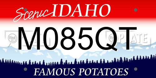 M085QT Idaho License Plate