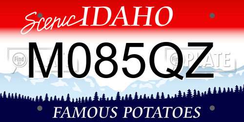 M085QZ Idaho License Plate