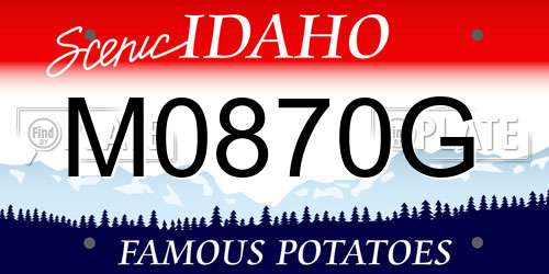 M0870G Idaho License Plate