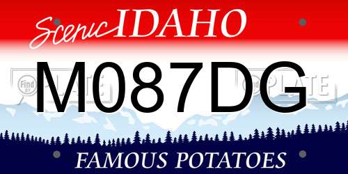 M087DG Idaho License Plate