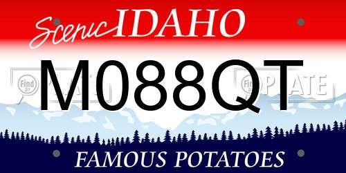 M088QT Idaho License Plate