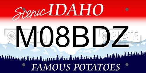 M08BDZ Idaho License Plate