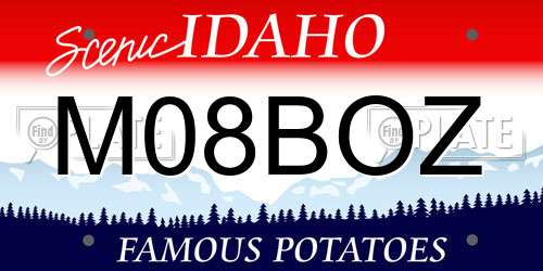 M08BOZ Idaho License Plate