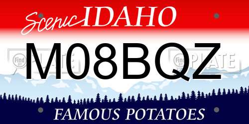 M08BQZ Idaho License Plate
