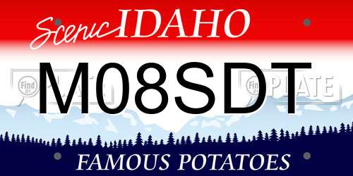 M08SDT Idaho License Plate
