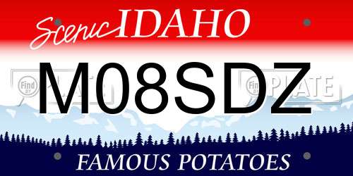 M08SDZ Idaho License Plate