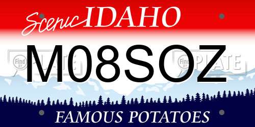 M08SOZ Idaho License Plate