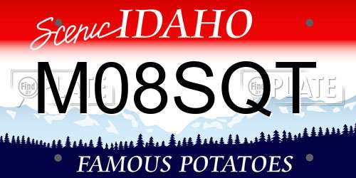 M08SQT Idaho License Plate