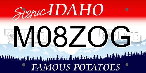 M08ZOG Idaho License Plate