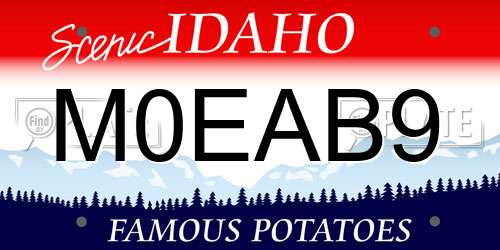 M0EAB9 Idaho License Plate