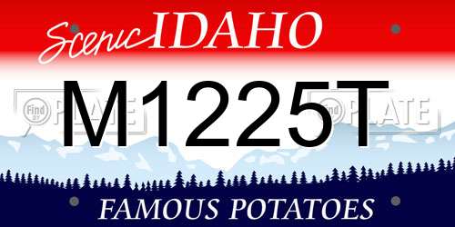 M1225T Idaho License Plate