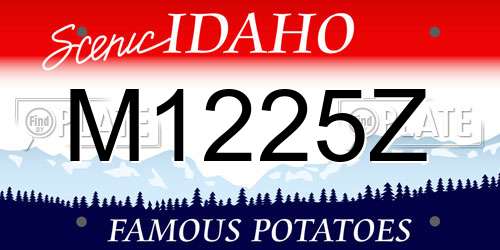 M1225Z Idaho License Plate