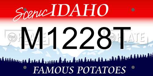 M1228T Idaho License Plate