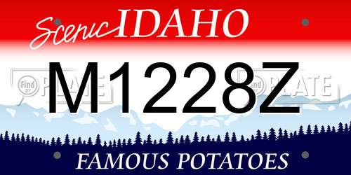 M1228Z Idaho License Plate