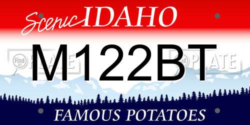 M122BT Idaho License Plate