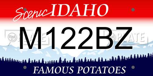 M122BZ Idaho License Plate