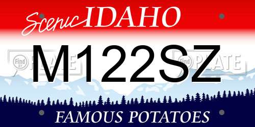 M122SZ Idaho License Plate