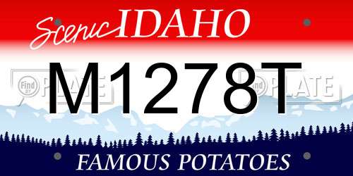 M1278T Idaho License Plate