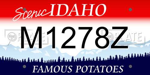 M1278Z Idaho License Plate