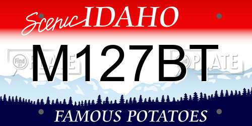 M127BT Idaho License Plate