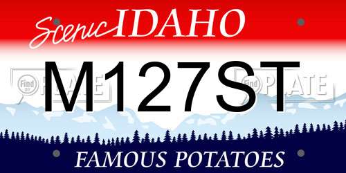 M127ST Idaho License Plate