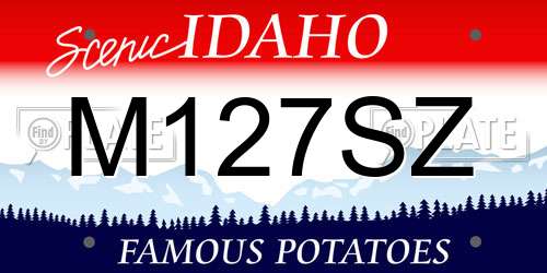 M127SZ Idaho License Plate