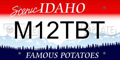 M12TBT Idaho License Plate