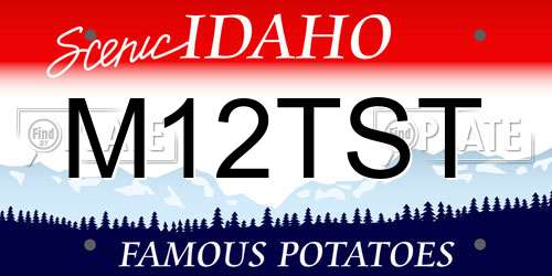 M12TST Idaho License Plate