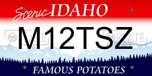 M12TSZ Idaho License Plate