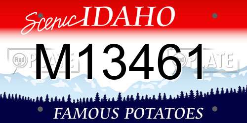 M13461 Idaho License Plate