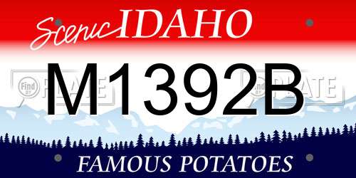 M1392B Idaho License Plate