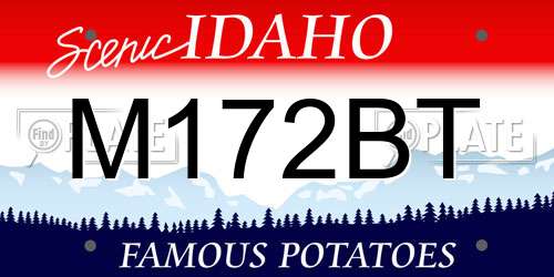 M172BT Idaho License Plate