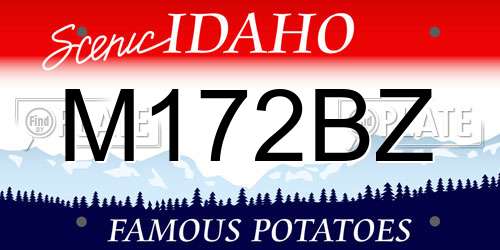 M172BZ Idaho License Plate