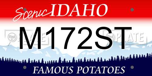 M172ST Idaho License Plate