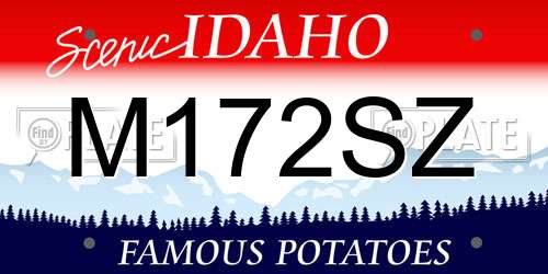 M172SZ Idaho License Plate
