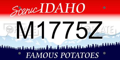 M1775Z Idaho License Plate