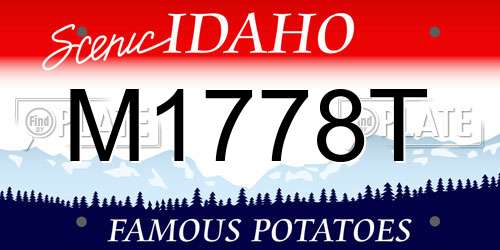 M1778T Idaho License Plate