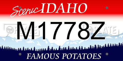 M1778Z Idaho License Plate
