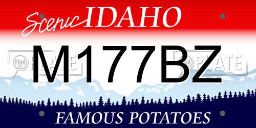 M177BZ Idaho License Plate
