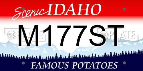 M177ST Idaho License Plate