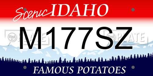 M177SZ Idaho License Plate