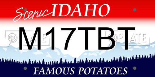 M17TBT Idaho License Plate