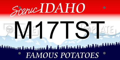 M17TST Idaho License Plate