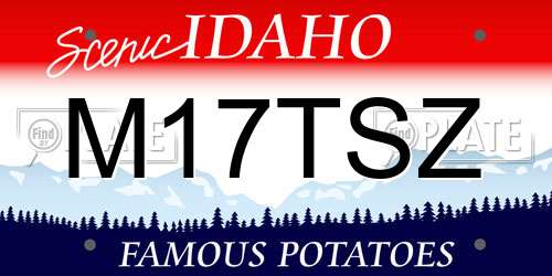 M17TSZ Idaho License Plate