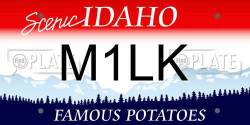 M1LK Idaho License Plate